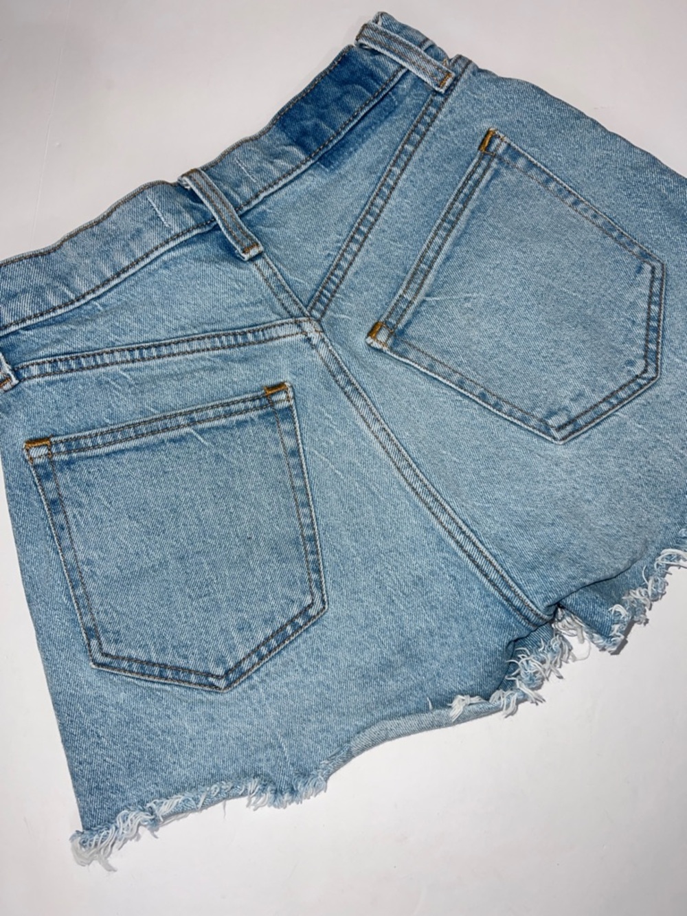 Abercrombie & Fitch Light Blue Denim Cutoff Shorts size 00 - Picture 4 of 7